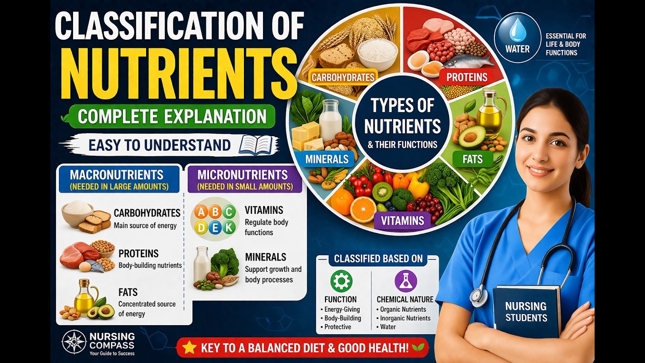 Classification of nutrients for exams || Classification of nutrients made easy