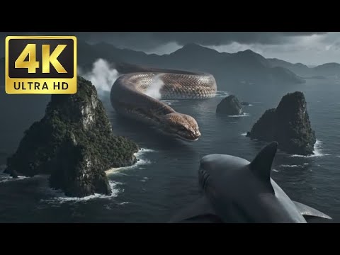 What If Megalodon Met the Biggest Snake Ever?? |Titanoboa vs Megalodon @snakezia #megalodon #snake