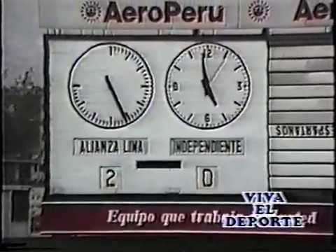 Alianza Lima 2 - Independiente de Argentina 0; Amistoso. Viernes 30 de agosto de 1991.