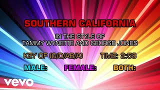 Tammy Wynette, George Jones - Southern California (Karaoke Guide Vocal)