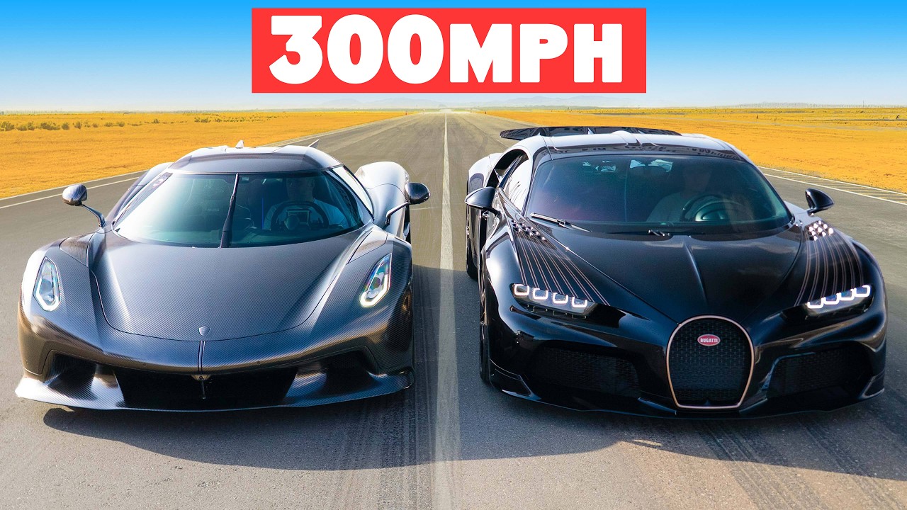 Koenigsegg Jesko Absolut v Bugatti Chiron SS: DRAG RACE