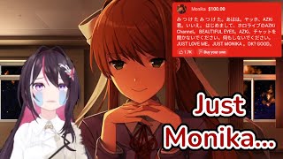 Azki Receives SuperChat From Monika [Azki | Hololive | EN Subs]