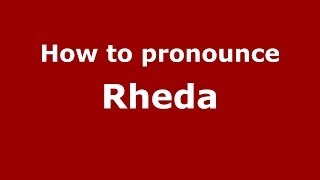 How to pronounce Rheda
