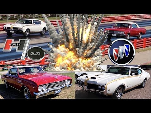 1969 Hurst Olds vs 1965 Buick Gran Sport - STOCK DRAG RACE