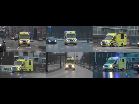 [Dagcompilatie 18.01.'15] A1, Ambulances naar meldingen en het UMCG in Groningen