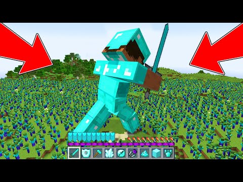TITAN DIAMOND PRO VS 1000000 ZOMBIE NOOB IN MINECRAFT! PRO LIFE 1 MINECRAFT BATTLE