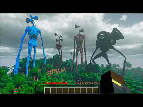 😱 4 SIREN HEADS Chased Us in Minecraft! We Barely Escaped the Horror Survival...