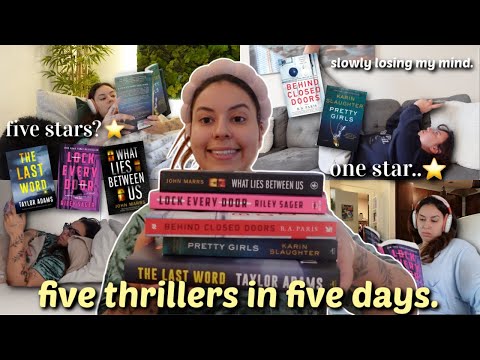 i read only thrillers for a week.. and i regret everything | nonspoiler reading vlog 📖🫣