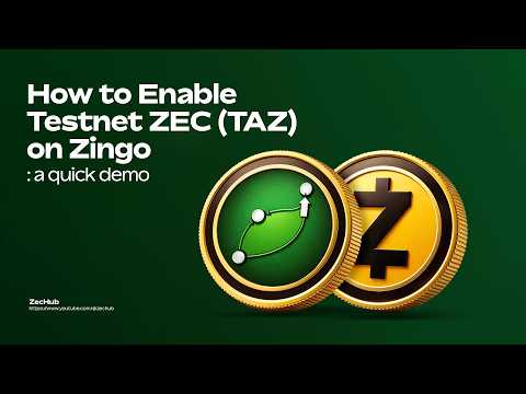 How to Enable Testnet ZEC (TAZ) on Zingo