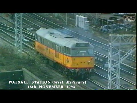 BR in the 1990s Walsall Station West Midlands on 18th November 1993