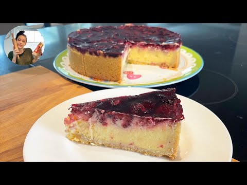 Raspberry Sour Cream Cake / Sour Cream Cake with Berries / Fruity Raspberry Cake