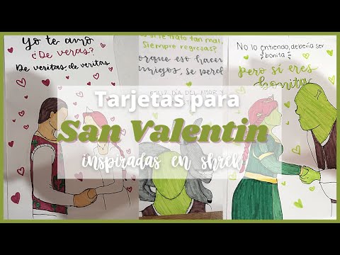 TARJETAS PARA SAN VALENTÍN INSPIRADAS EN SHREK💚🌻