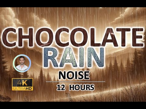 Soothing Dark Chocolate Rain Noise | 12 Hours BLACK SCREEN | Study, Sleep, Tinnitus Relief & Focus