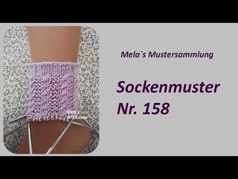 Sockenmuster Nr. 158 - Strickmuster in Runden stricken / Socks knitting pattern