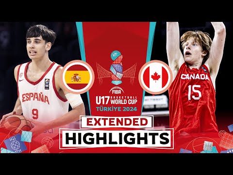 Spain 🇪🇸 vs Canada 🇨🇦 | Extended Highlights | FIBA U17 Basketball World Cup 2024