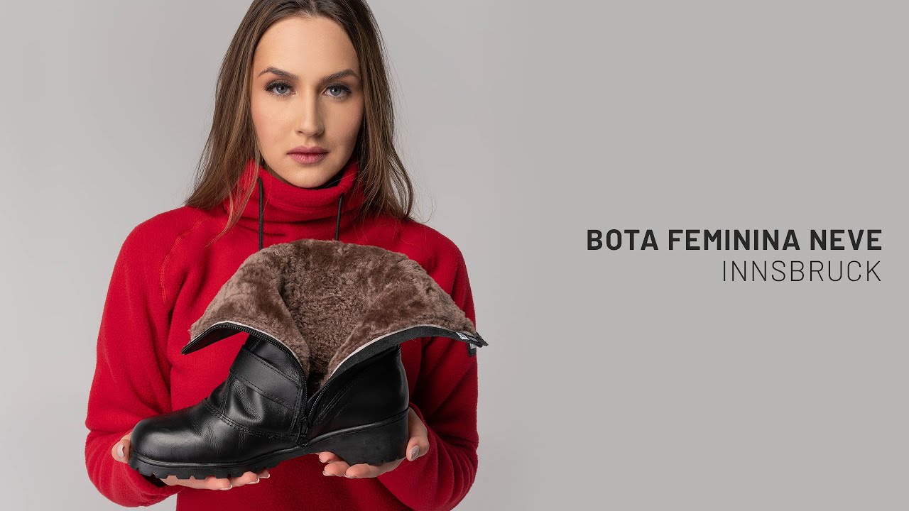 Bota feminina para neve forrada em lã de carneiro Innsbruck Fiero