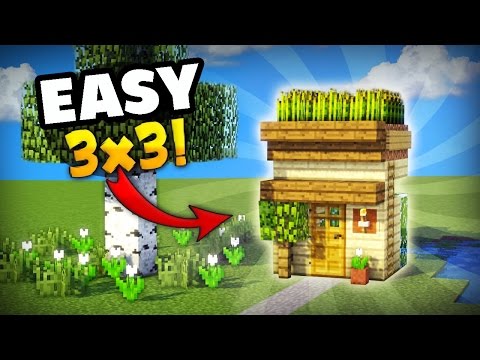 MINECRAFT: HOW TO MAKE THE SMALLEST HOUSE YOU CAN MAKE IN SURVIVAL! GREAT FOR YOUR FIRST DAY