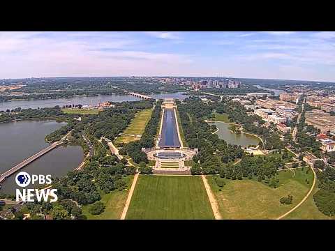TIMELAPSE: Lincoln Memorial Reflecting Pool refills with water after Trump paint job