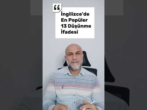 İngilizce'de En POPÜLER Düşünme İfadeleri