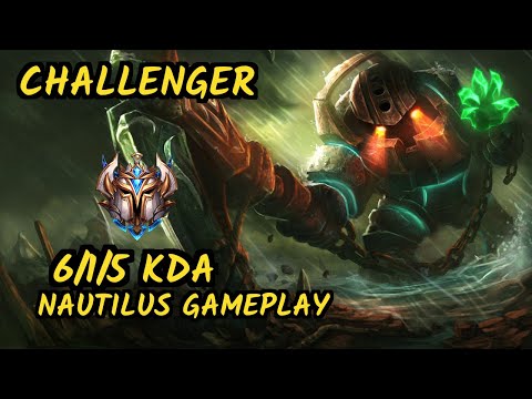 Beansu (NAUTILUS) vs AKALI - 6/1/5 KDA TOP CHALLENGER GAMEPLAY - EUW