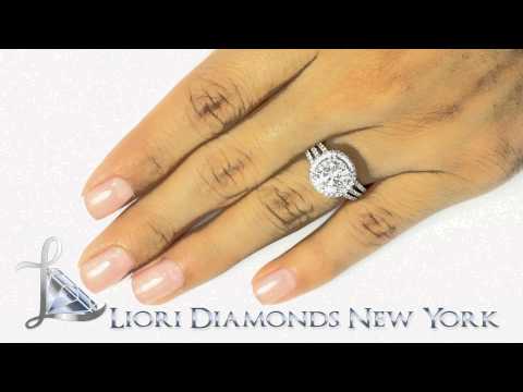 ER-SOLD-206 - 3.39 Carat F-SI3 Natural Round Diamond Engagement Ring 18k Gold Vintage Style