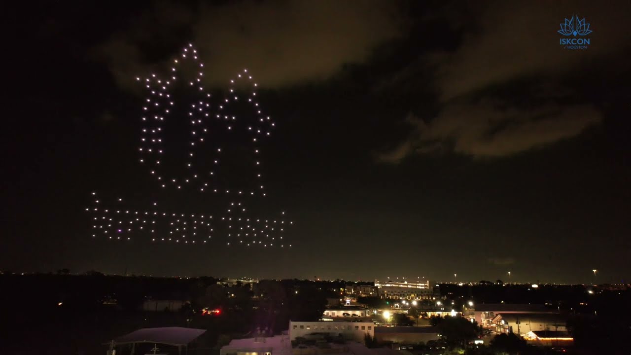ISKCON of Houston Janmashtami and Kirtan Fest 2026 Drone Show