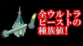 全ウルトラビーストの種族値！！そして新の名前！！レートでも使える！！ポケットモンスターサン・ムーン