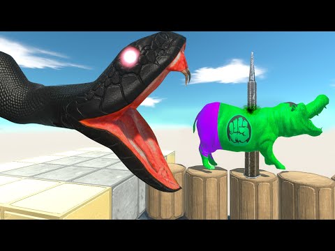 Dinosaurs Vs Deadly Spikes x Black Mamba - Animal Revolt Battle Simulator | AM Gaming