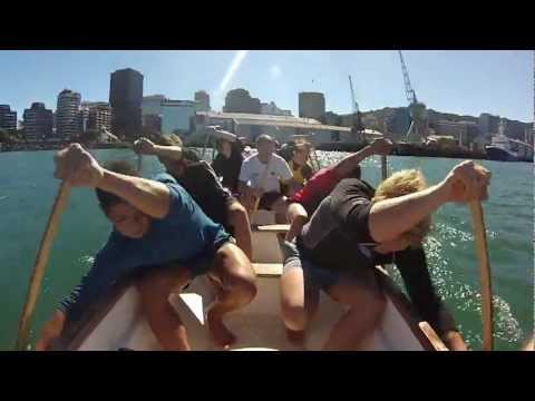 Scots College Dragonboat team, training 18 Feb, video 1