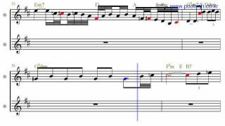 Over The Rainbow - Eb Alto Sax Sheet Music [ kenny g ]