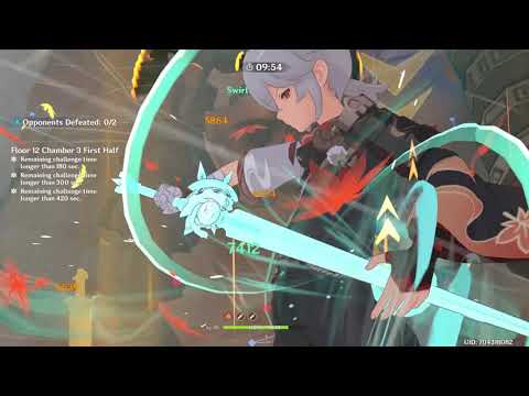 Abyss 2.1 - 12-3-1 in 19 seconds with Mono Pyro Kazuha