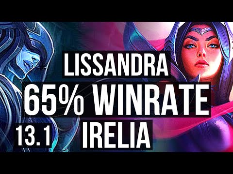 LISSANDRA vs IRELIA (MID) | 3/0/7, 65% winrate | KR Diamond | 13.1