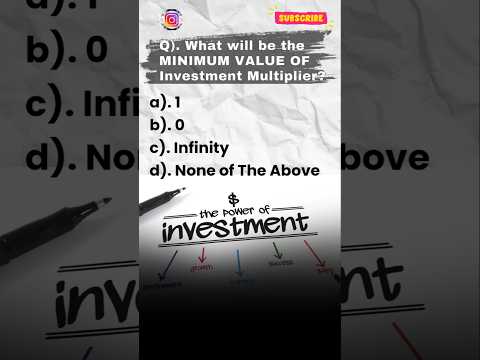Thumbnail for Minimum Value of Investment Multiplier? #shorts #multiplier #eco  #aggregatedemand #macroeconomics by Macroeconomics