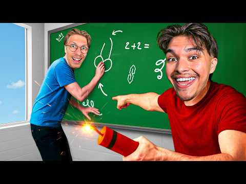 Whoever gets kicked out of school first wins! (ft. Stundzow & Clinko)