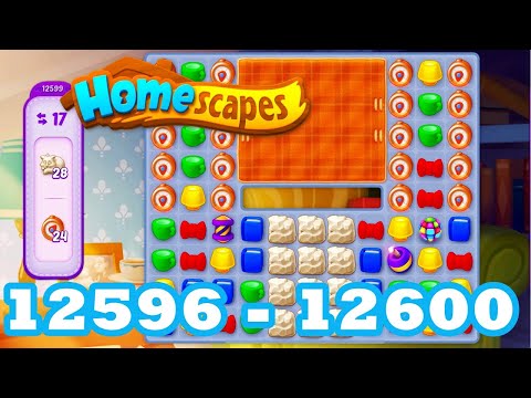 Homescapes Level 12596 - 12600 HD 3 - match puzzle Gameplay | android | IOS | 12597 | 12598 | 12599