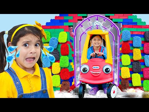 Ellie Eric & Eva Car Wash Sparkling Makeover Team Adventure