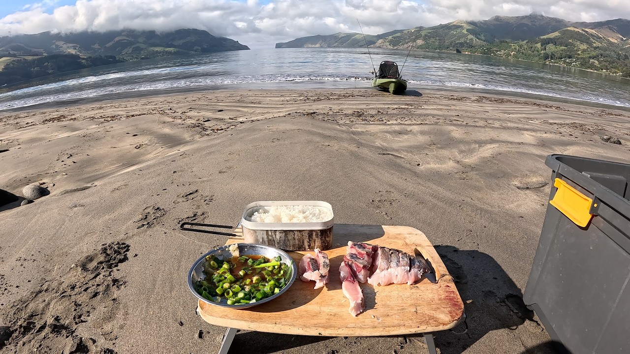 Blowtorch Raw Fish on The Secret Beach