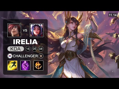 Irelia Top vs Sett - KR Challenger Patch 11.14