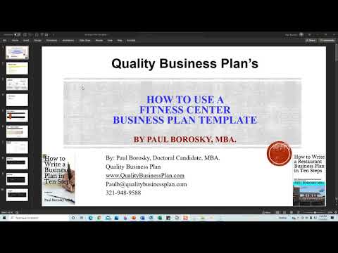 , title : 'How to use a FITNESS CENTER Business Plan Template by Paul Borosky, MBA.'