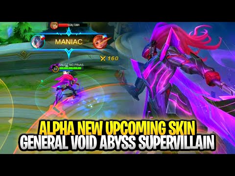 Alpha Upcoming New Skin General Void Abyss Supervillain Gameplay | Mobile Legends: Bang Bang