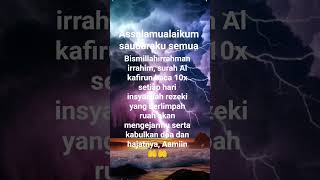 Download lagu surah Al kafirun baca 10x setiap hari insyaallah rezeki yang berlimpah ruah akan mengejarmu #shorts mp3