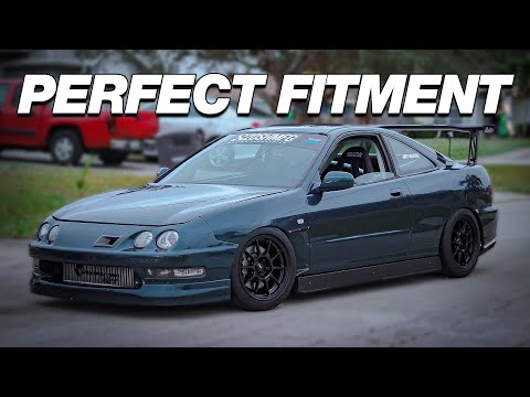 PERFECT FITMENT ON THE INTEGRA! - @konigwheels Dekagram Wheels Install!