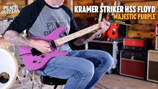 Video thumbnail for No Talking...Just Tones | Kramer Striker HSS Floyd Majestic Purple by Peach Guitars