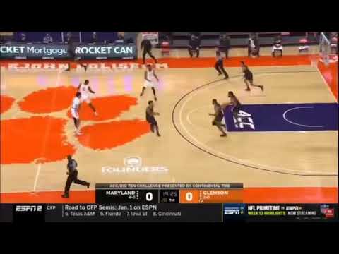Maryland vs Clemson Highlights | 2020 College Basketball Highlights