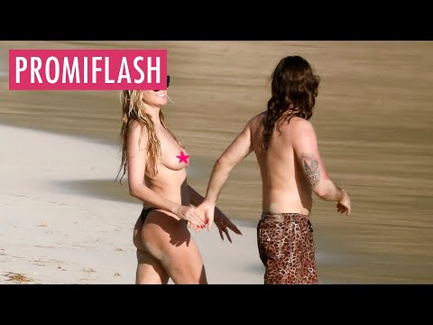 Oben-ohne-Urlaub: Heidi Klum turtelt mit ihrem Tom am Strand