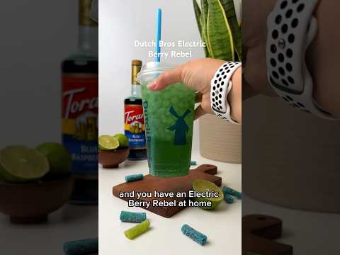 Dutch Bros Electric Berry Rebel - AT HOME RECIPE⚡️ #dutchbros  #redbull