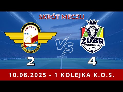 Skrót: Pogoń Łapy - Żubr Drohiczyn 2:4 (0:2)