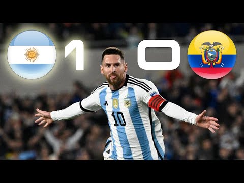 ARGENTINA VS ECUADOR 1-0 - WORLDCUP QUALIFIERS 2026 MATCH HIGHLIGHTS - MESSI FREEKICK GOAL!