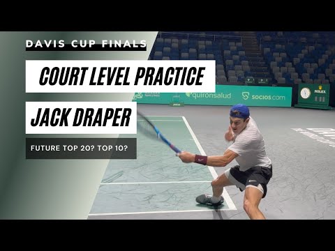 Jack Draper is impressive to watch. Future Top 10 ? (Davis Cup Finals 2023 | Court Level Practice)