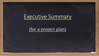 Overview of an Executive Summary
